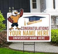 Personalized College Graduation Yard Sign 2025, College Logo Sign, Custom Graduate School College University Yard Sign with Metal H-Stake