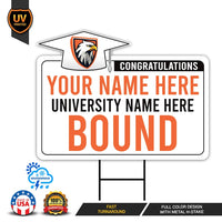 Personalized College Graduation Yard Sign 2025, College Logo Sign, Custom Graduate School College University Yard Sign with Metal H-Stake