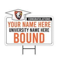 Personalized College Graduation Yard Sign 2025, College Logo Sign, Custom Graduate School College University Yard Sign with Metal H-Stake