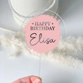 Custom Acrylic Round Cake Topper, 1/8