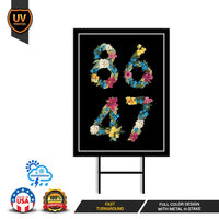 86 47 Not My President Yard Sign - Resist Hate Lawn Sign, Anti-Trump Sign, Resist Racism, Resist Fascism Yard Sign with Metal H-Stake