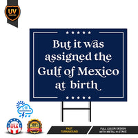 Gulf of Mexico Yard Sign - Resist Hate Lawn Sign, Anti-Trump Sign, Resist Racism, Resist Fascism Yard Sign with Metal H-Stake