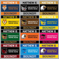 Personalized College Bound Future Yard Sign, College Logo Sign, Custom Graduate College University Bound Future Yard Sign with Metal H-Stake