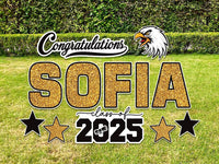 Personalized Graduation Yard Sign Letters 18", Custom Graduation Yard Cutouts Congratulations Grad 2025 Yard Décor With Metal Stakes