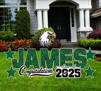 Personalized Graduation Yard Sign Letters 18", Custom Graduation Yard Cutouts Congratulations Grad 2025 Yard Décor With Metal Stakes