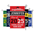 Personalized College Graduation Garden Flag, Double Sided Custom School, University Logo, Class of 2025 Yard Sign, Graduate Celebration Flag