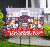 Are We Great Yet Cause I Just Feel Embarrassed Yard Sign - Resist Hate, Anti-Trump, Resist Racism, Resist Fascism Sign with Metal H-Stake