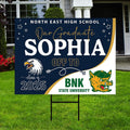 Personalized College Bound Yard Sign, College Logo Sign, Class of 2025 Custom Graduate College University Bound Yard Sign with Metal H-Stake