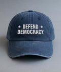 Defend Democracy Embroidered Hat, Anti Trump Cap, Protest Against Dictatorship