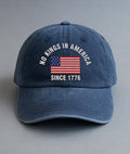 No Kings In America Embroidered Hat, Hat Gift For Anti MAGA, Anti-Trump Hat