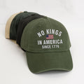No Kings In America Embroidered Hat, Hat Gift For Anti MAGA, Anti-Trump Hat
