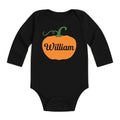 Personalized Pumpkin Baby Bodysuit, Custom Fall Baby Shirt, Halloween Toddler Sweatshirt - Cute Name Outfit for Kids, Autumn Baby Gift