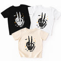 Stay Spooky Edgy Skeleton Baby Shirt, Baby Bodysuit, Boys Halloween Toddler Sweatshirt - Peace Sign Outfit, Cool Spooky Baby Clothes