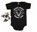 Chubby Thighs Spooky Vibes Baby Bodysuit, Funny Retro Baby Shirt, Halloween Toddler Sweatshirt - Cute Chunky Baby Fall Outfit