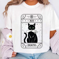 Tarot Black Cat Short Sleeve T-Shirt