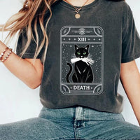 Tarot Black Cat Short Sleeve T-Shirt