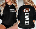 Football Mom Shirt with Kids Name & Jersey Number, Two Sided