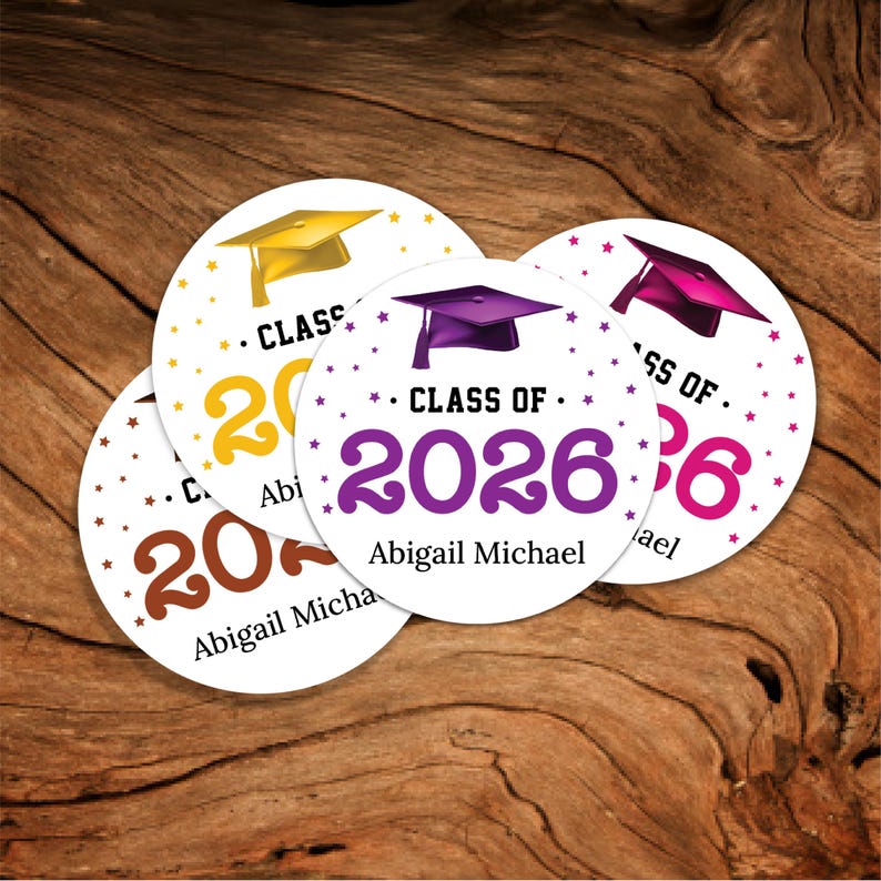 Personalized Graduation 2026 Stickers, Custom Class of 2026 Stickers ...