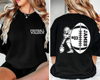 Customized Football Mom Short Sleeve T-Shirt, Two Sided