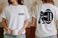 Customized Football Mom Short Sleeve T-Shirt, Two Sided