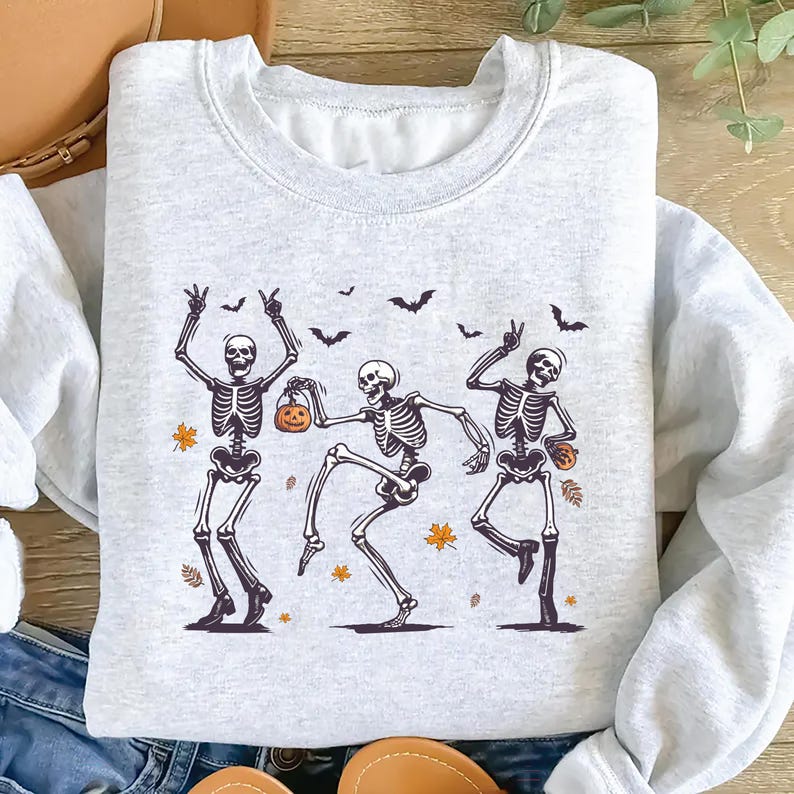 Skeleton Dancing Halloween Women's Sweatshirt
