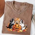 Vintage 90s Cat Halloween Short Sleeve T-Shirt