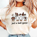 Just A Silly Goose Football Shirt, Fall Football Game Day Goose Tee