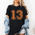 Custom Football Number Short Sleeve T-Shirt