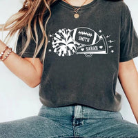 Custom Football Cheer Mom Shirt, Family Gameday Mom of Both Shirt