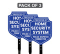 3 Pack Protected by Home Security System Yard Sign with 16