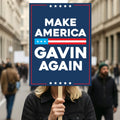 Make America Gavin Again Sign, Gavin Newsom For President, Presidential Election 2028, Democratic Party, Newsom 2028 Political Poster Sign