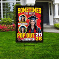 Personalized Graduation Yard Sign 2026 with Photo - Pop Out and Show Em, Class of 2026, Custom Graduation 2026 Yard Sign with Metal H-Stake