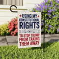 Constitutional Rights Protest Garden Flag, Double Sided, No Kings In America Protest, Anti-Trump Flag, Resist Racism, Resist Fascism Flag