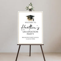 Custom Graduation Welcome Sign, Class of 2026 Party Decor, Personalized College Grad Sign, Foamcore PVC Acrylic Polystyrene Poster