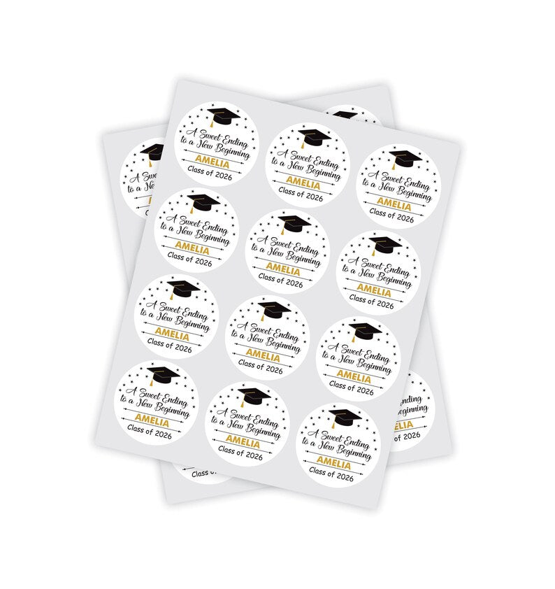 Personalized Graduation 2026 Stickers, Custom Class of 2026 Stickers ...