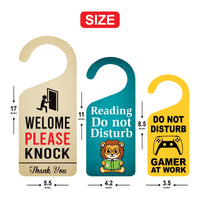 Custom Door Hanger, Personalized Doorknob Sign, PVC Door Knob Hanger Sign, Do Not Disturb, in Session, in a Meeting, Please Knock