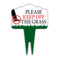 Stay Off Grass Yard Sign 10” x 14” - Rust-free Aluminum Off Grass Sign for Lawn, Please Keep Off The Grass Yard Sign with Integrated Stake
