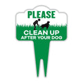 Please Clean Up After Your Dog Yard Sign 10”x14” - Rust-free Aluminum Clean Up Sign for Lawn, No Pooping Dog Yard Sign with Integrated Stake
