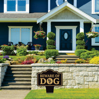 Beware of Dog Yard Sign 10” x 14” - Rust-free Aluminum Home Security Sign for Lawn, Not Responsible Warning Dog Sign with Integrated Stake