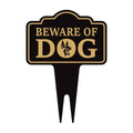 Beware of Dog Yard Sign 10” x 14” - Rust-free Aluminum Home Security Sign for Lawn, Not Responsible Warning Dog Sign with Integrated Stake