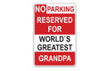 Personalized Grandpa Parking Sign - Durable Aluminum Metal Sign for Grandpa's Garage, Perfect Father's Day & Birthday Gift, Gift For Dad