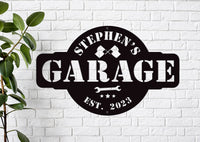 Custom Metal Garage Sign - Personalized Aluminum Name Plaque for Home & Garage Decor, Durable Outdoor Indoor Wall Art, Unique Gift Idea