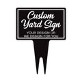 Custom Aluminum Yard Sign 10” x 14”, Rust-free Personalized Metal Signage for Lawn, Customizable for Any Use Yard Sign with Integrated Stake