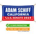 Adam Schiff For California U.S. Senate Banner Sign, 13oz US Senate 2024 Adam Schiff Vote Election 2024 Vinyl Banner With Metal Grommets