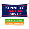 Kennedy Shanahan 2024 Banner Sign, 13 Oz RFK Jr. Election 2024 Banner, Robert F. Kennedy Jr. For President 2024 Banner With Metal Grommets