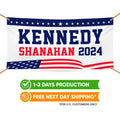 Kennedy Shanahan 2024 Banner Sign, 13 Oz RFK Jr. Election 2024 Banner, Robert F. Kennedy Jr. For President 2024 Banner With Metal Grommets