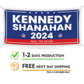 Kennedy Shanahan 2024 Banner Sign, 13 Oz RFK Jr. Election 2024 Banner, Robert F. Kennedy Jr. For President 2024 Banner With Metal Grommets