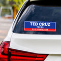 Ted Cruz for U.S. Senate Texas Sticker Vinyl Decal, Vote Ted Cruz US Senate Election 2024 Bumper Sticker Decal - 10