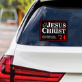 Jesus Christ 24 Only Jesus Can Save This Nation Sticker Vinyl Decal, Jesus 2024 Our Only Hope Bumper Sticker Decal - 6
