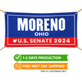 a banner with the name of a us state on it